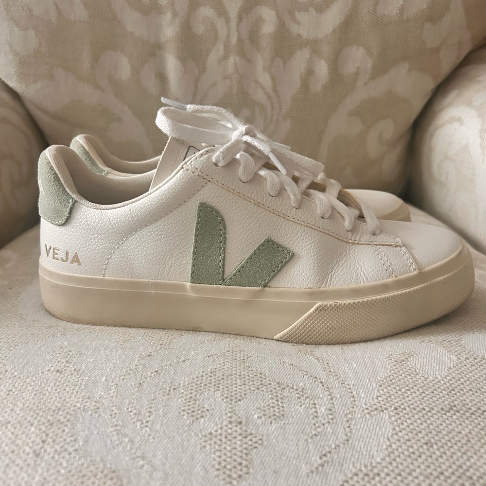 Vejas Campo Leather White Matcha
